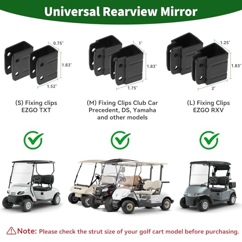 Golf Cart Side Mirrors No Drilling
