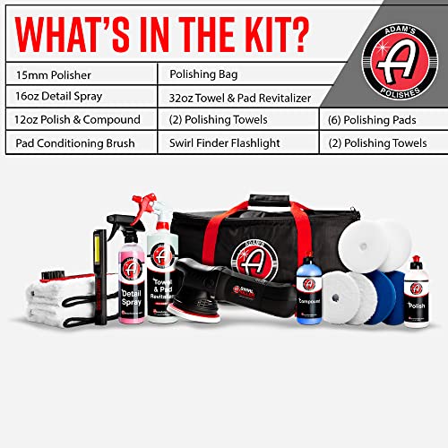Swirl Killer 15mm Polisher Kit 16 Item Buffer Polisher Dual Action Machine Use W