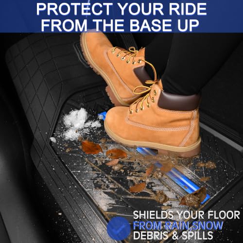 Metal Medium Rubber Floor Mats for Car Heavy Duty Car Mats All Weather (4 Count)