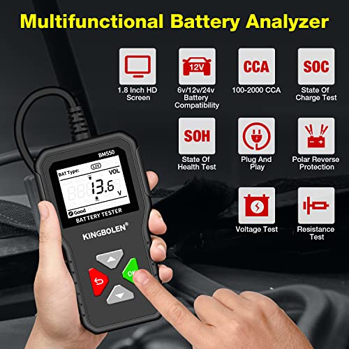 BM550 6V 12V 24V Car Battery Tester