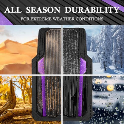 Heavy Duty Rubber Car Mats Metallic