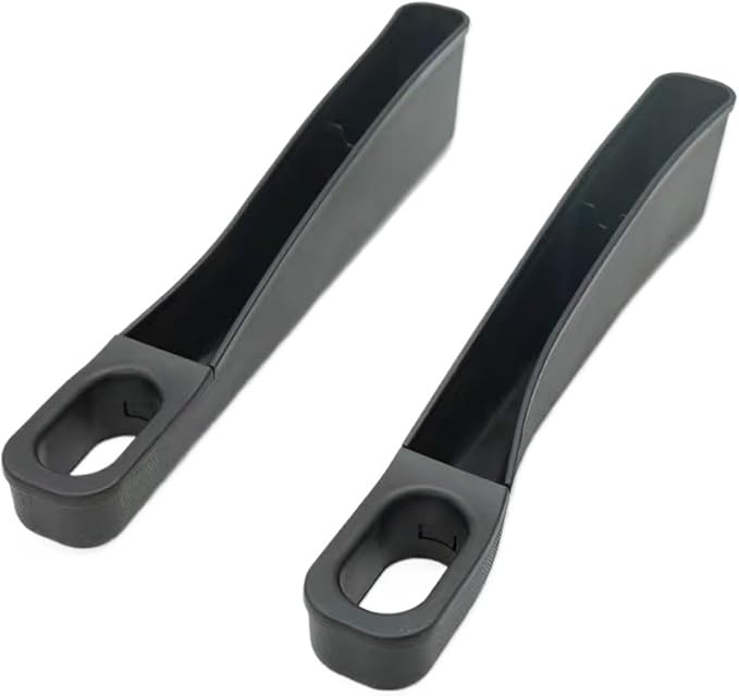 Side Seam Filler 2PCS Seat Gap Storage Box Fit for Tesla Model 3/Y Seat Gap Filler Organizer Crevice Organizer Filler Pocket for Wallet Keys Card Gap Filling(Black)