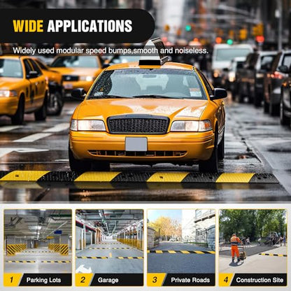Rubber Speed Bumps with Cable Protector