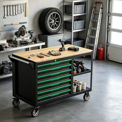 7 Drawers Professional Tool Cart Cabinet