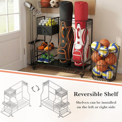 Golf Bag Organizer for Garage