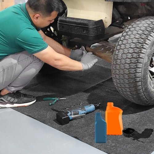Golf Cart Parking Mat Garage Floor Mat Compatible with EZGO