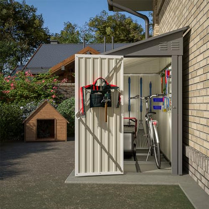 4x8 FT Lean to Metal Shed