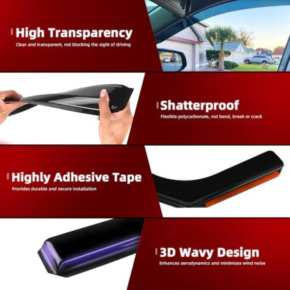 in Channel Rain Guards Fit for Mercedes