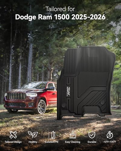 Floor Mats Fit for Dodge Ram 1500 Crew Cab 2025
