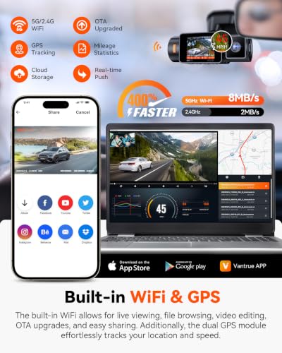 N2X 2.7K Dash Cam Front and Inside