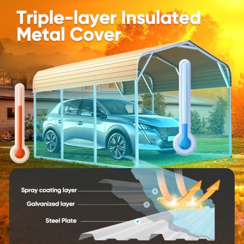 10x15 FT Heavy Duty Metal Carport