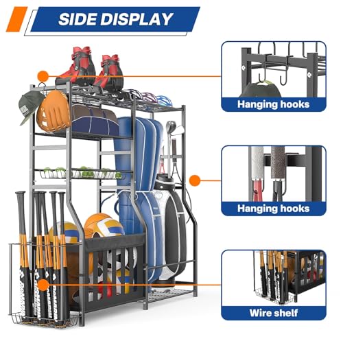 Heavy Duty Garage Sports Equipment Organizer