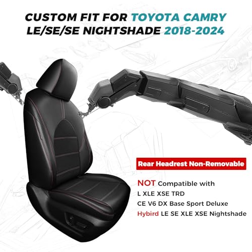 Custom Seat Covers for Toyota Camry 2018