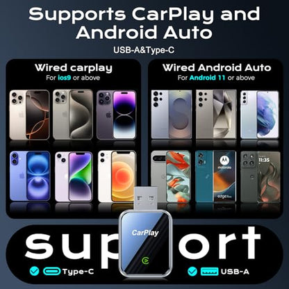 CarPlay Wireless Adapter for iPhone & Android Auto