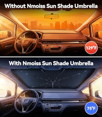 Windshield Sun Shade Umbrella [Vinyl Coating Heat Shield] Compatible with Honda Odyssey
