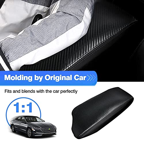 Center Console Cover for Hyundai Sonata 2020 2021 2022 2023 Accessories Carbon Fiber Armrest Cover Anti