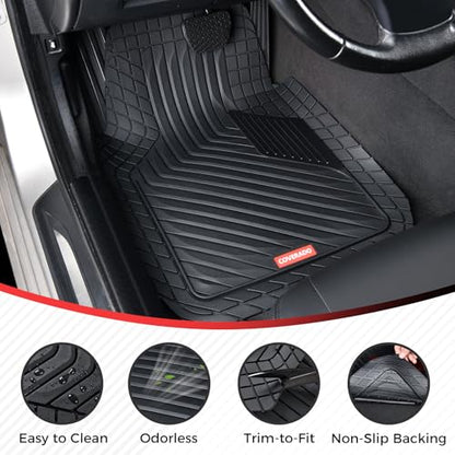 Heavy Duty PVC Car Floor Mats Full Set