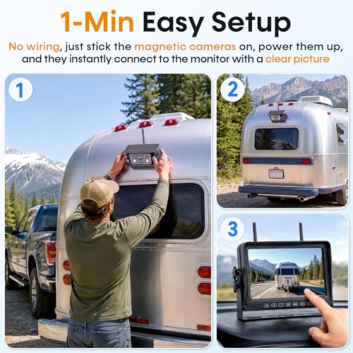 1080P Wireless Backup Camera Magnetic