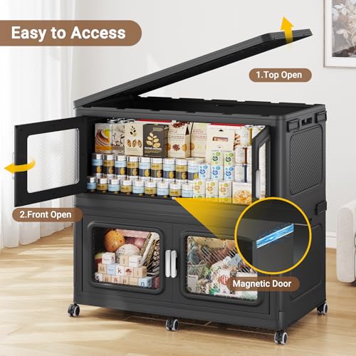 900 Qt Extra Large Stackable Storage Bin with Lids (3 Count)