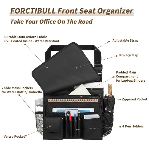 Car Front Seat Organizer for Paperwork File Laptop Mobile Office