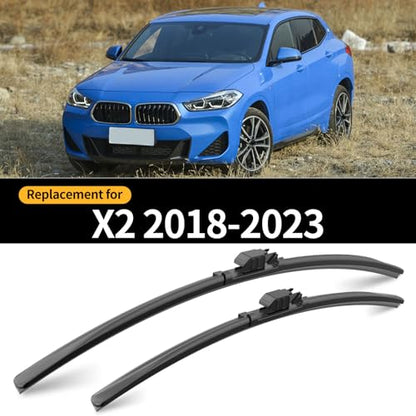 Front and Rear Windshield Wipers for BMW X2 2018