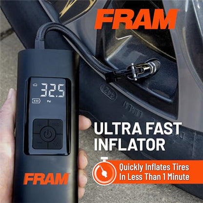 FEK40002 Portable Emergency Tire Inflator with 6000mAh Battery and 12V