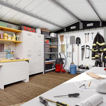10 x 12FT Outdoor Storage Shed with Double Hinged Large Door