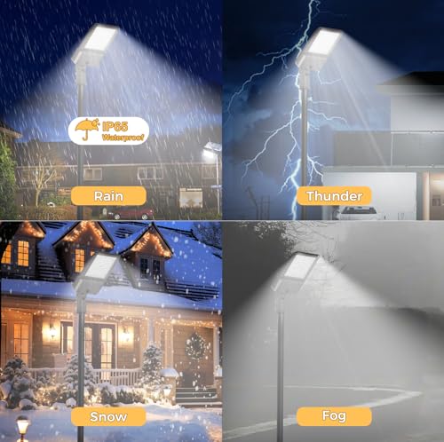 340W Parking Lot Light 61200LM LED Street Lights Outdoor 6Pack