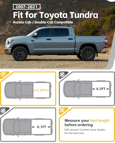 5.5ft Short Truck Bed Side MOLLE Panel Fit for Toyota Tundra