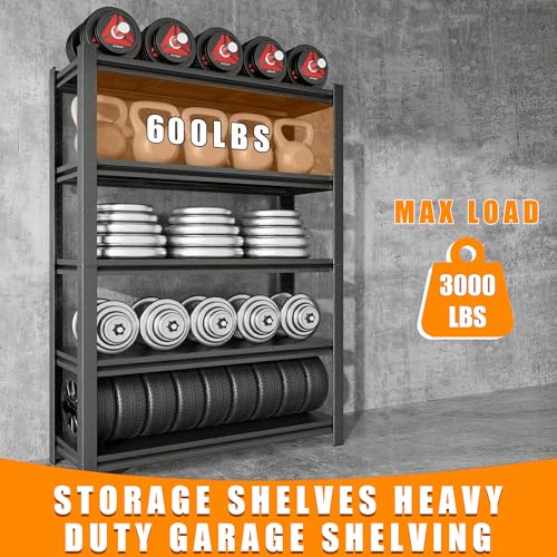 45'W Garage Shelving Heavy Duty Garage Storage Shelves