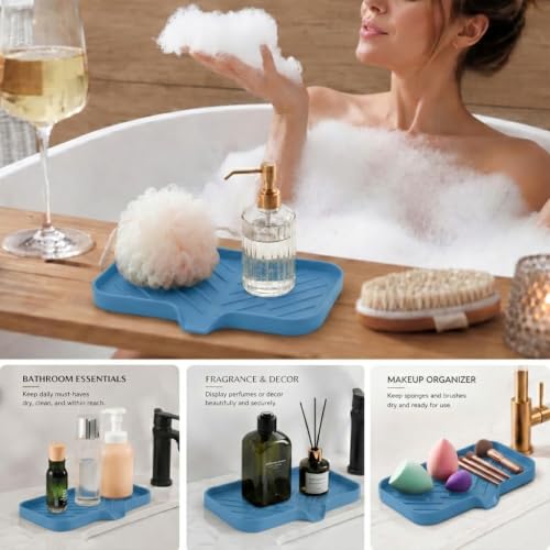 Silicone Soap Dish with Drain Spout