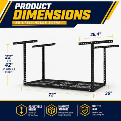 3 x 6FT Overhead Garage Storage Rack