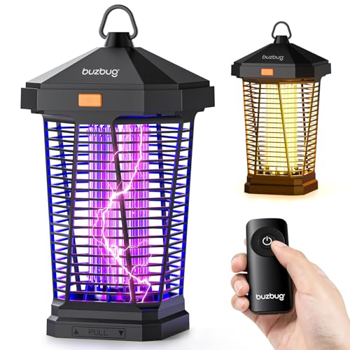 2-in-1 LED Bug Zapper Indoor Outdoor with Smart Control, Up to 50000H LED Bulbs, 3800V High Voltage Mosquito Killer, Electric Fly Zapper & Night Light, Fruit Fly Killer, MA-20