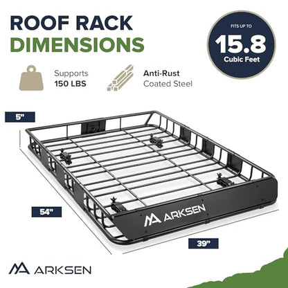 54" x 39" x 5" Roof Rack Cargo Basket with Extension