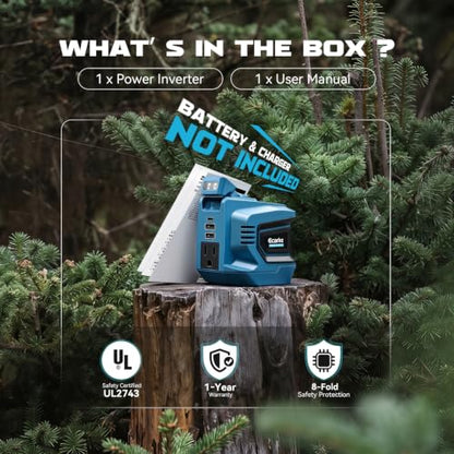 220W Portable Power Inverter Compatible with Makita 18V Battery