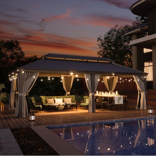 14' X 24' Hardtop Gazebo with Drainage