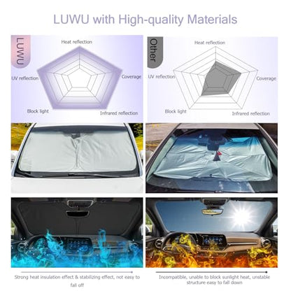 for 2025 Chevrolet Equinox Windshield Sun Shade Chevrolet Equinox Windshield Sunshades 2025 Chevrolet Equinox Accessories Chevrolet Equinox Sunshade Cover Block UV Ray Front Window Sunshade
