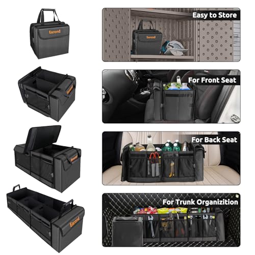 Large Trunk Organizer with Portable Leakproof Cooler Bag