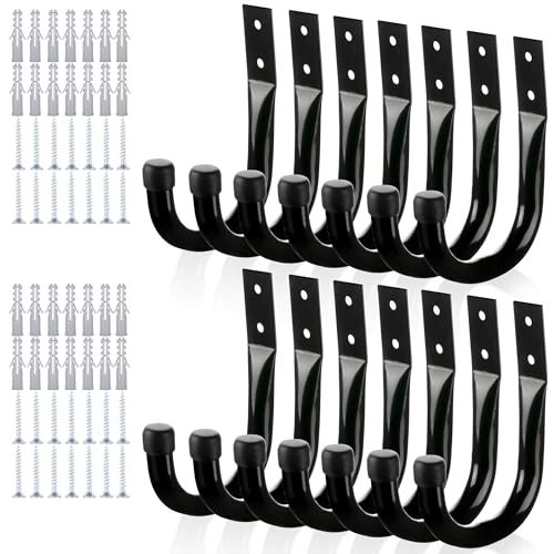 Large Metal Wall Hooks for Hanging Living Room (14 Count)