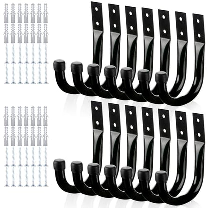 Large Metal Wall Hooks for Hanging Living Room (14 Count)