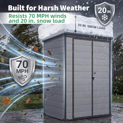 3'x5' Resin Outdoor Storage Shed
