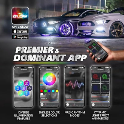 Aura Pro RGB Grille Accent Lights 24" with App & Remote Control (4 Count)