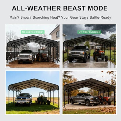 20x20 Heavy Duty Metal Carport