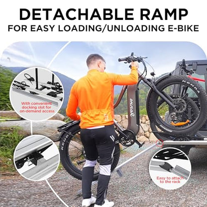 Foldable 2 Ebike Rack with Ramp (2 Count)