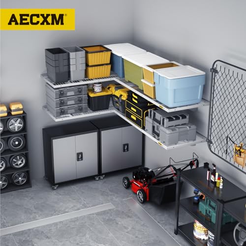 1.64x4ft 2Pack Wire Shelving Unit Heavy Duty Garage Storage Shelves Wall Mounted White 560lbs Load Capacity（20 (2 Count)