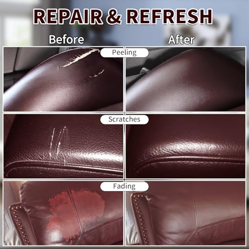 Maroon Leather Recoloring Balm with 100ml Mink Oil