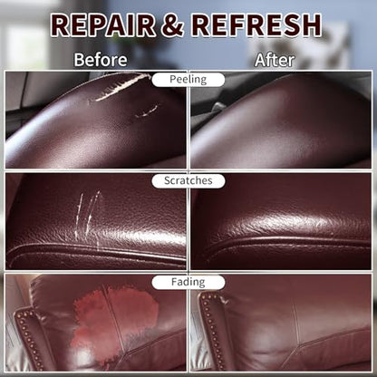Maroon Leather Recoloring Balm with 100ml Mink Oil