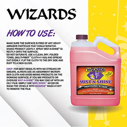 Mist-N-Shine Quick Detailer Spray - Waterless Wash - 1 Gallon (128 Fl Oz)