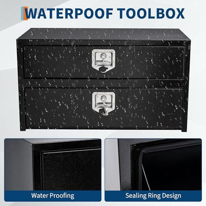 36'' Black Steel Truck Tool Box with Drawer