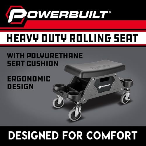 Heavy Duty Utility Rolling Seat Upgraded with Padding
